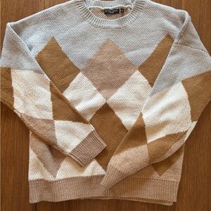 Brave Soul Argyle Knit Sweater